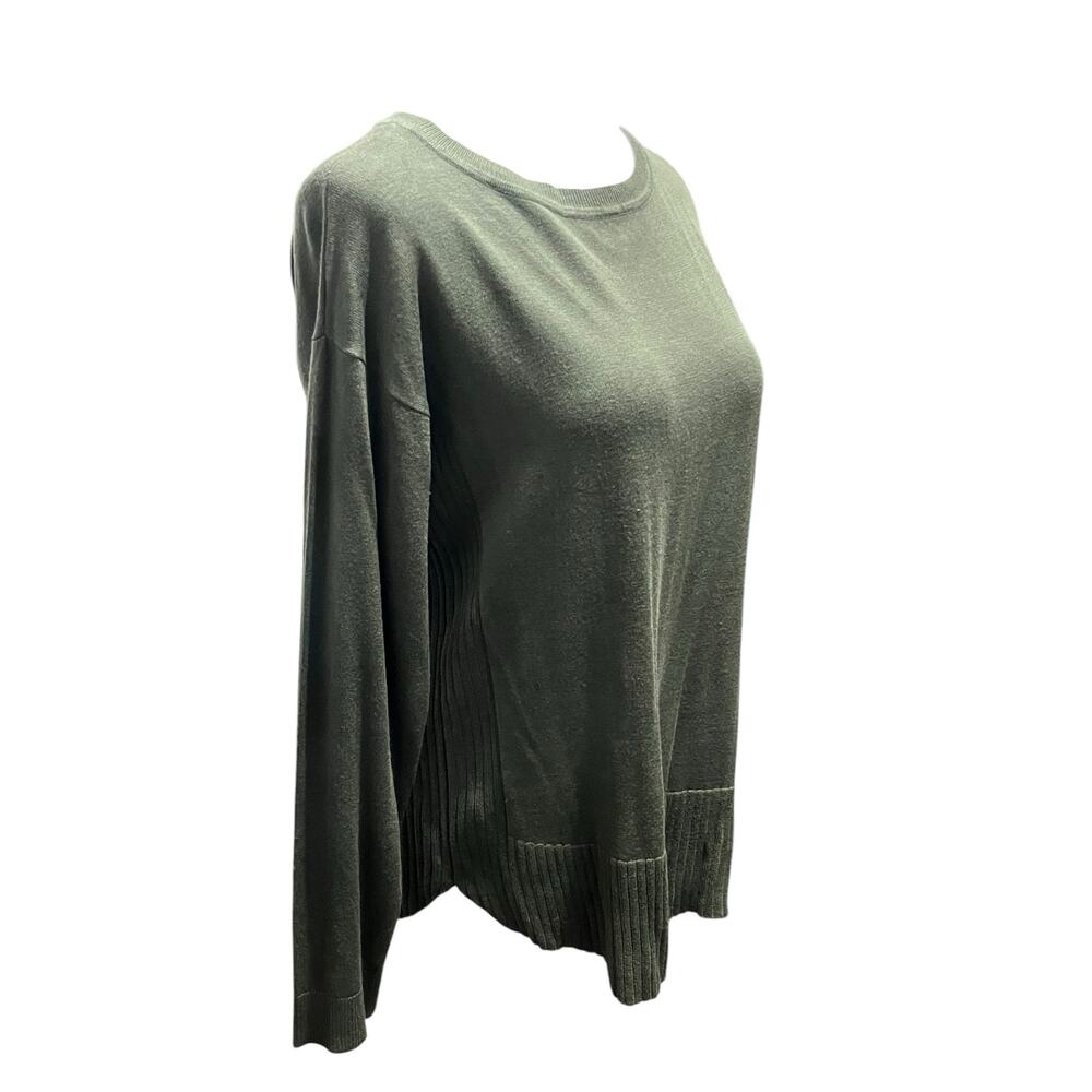 Cable & Gauge Women's Green Pullover Crewneck Sweater SIZE Medium - Picture 2 of 5